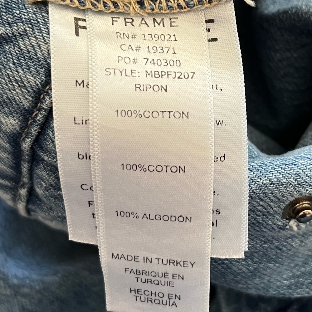 FRAME NWT MILITARY BAND PLEAST FRONT DENIM JUMPSUIT SIZE XS TRENDY STYLISH DATE - Picture 5 of 13